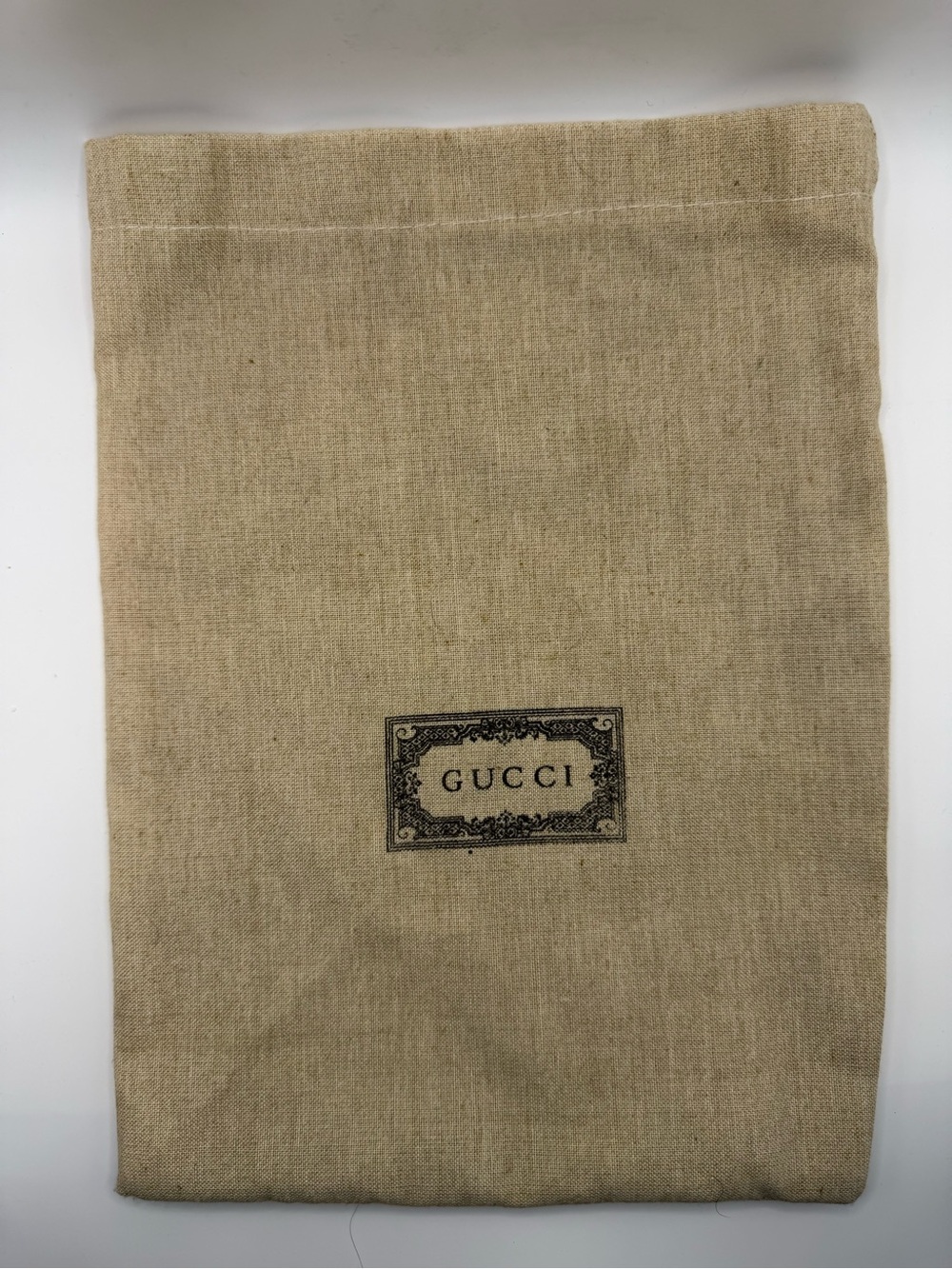 Gucci Beige Canvas Dust Bag with Logo